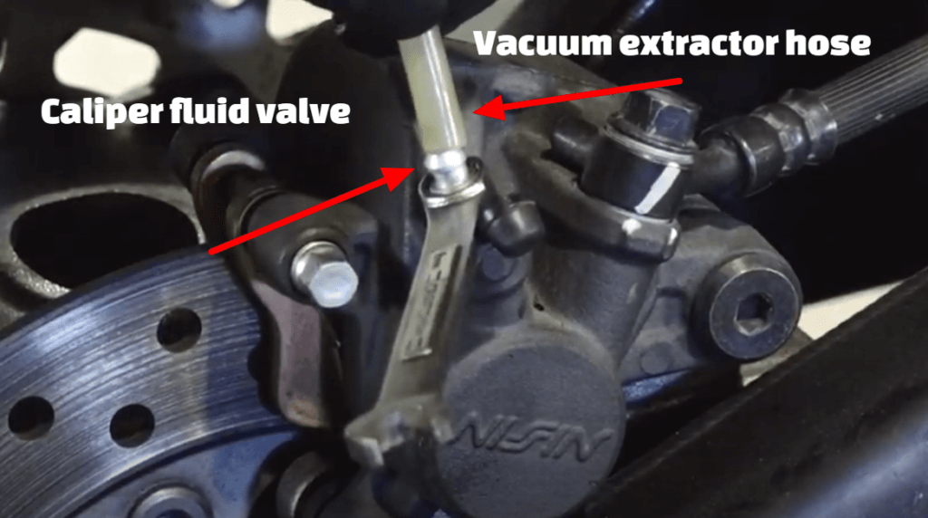 Honda CBR600 rear brake caliper bleed