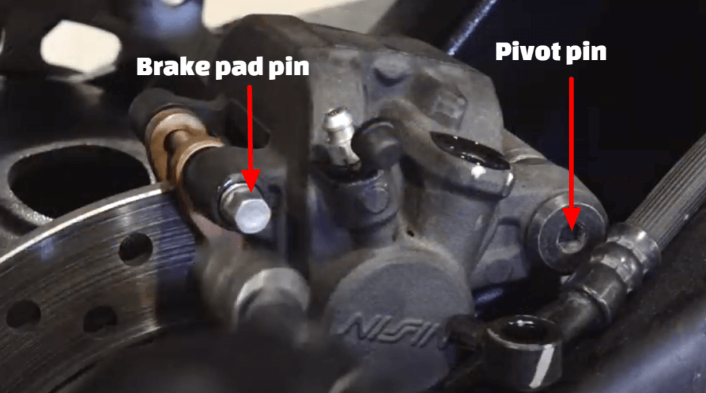 Honda CBR600 brake pads caliper