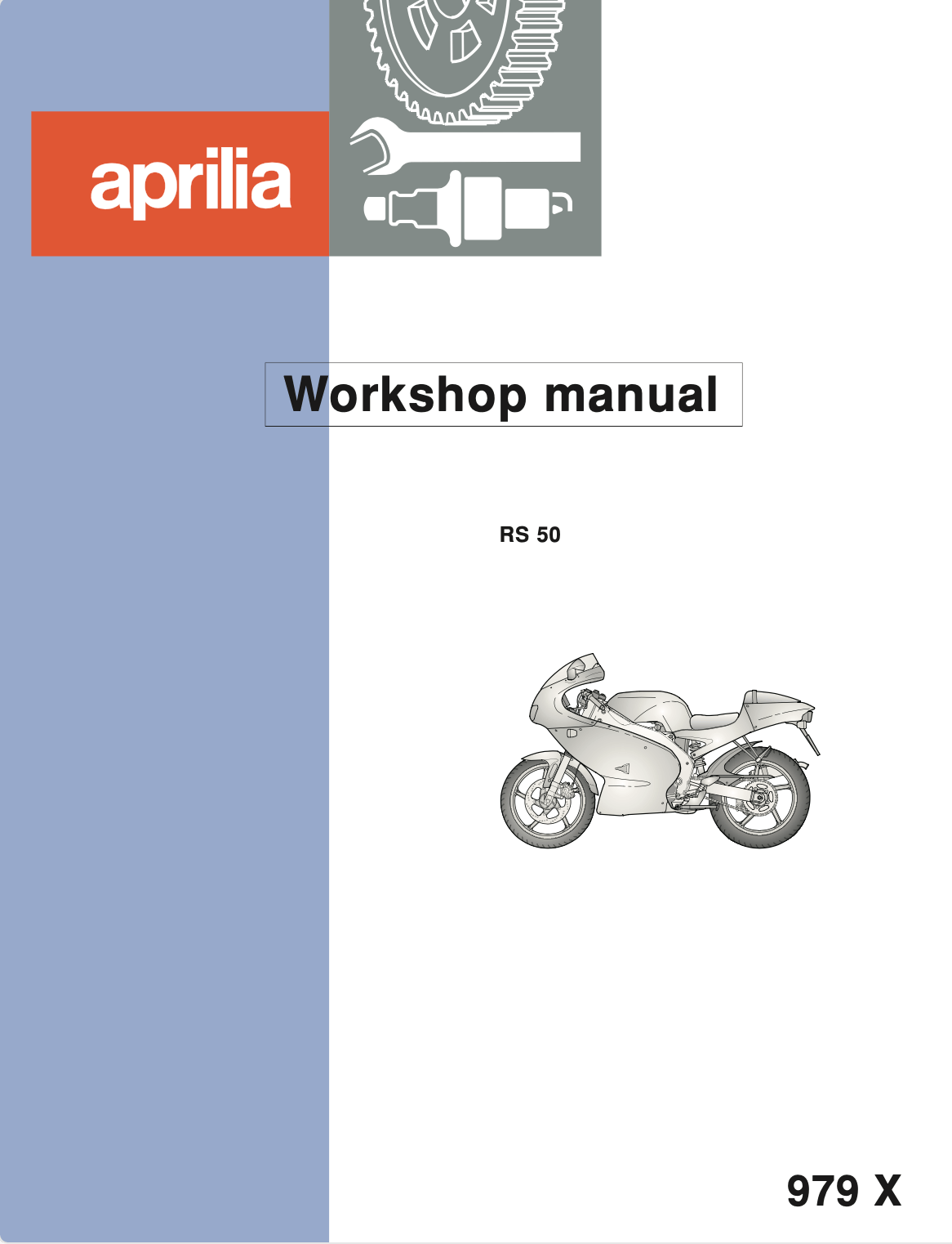 Aprilia RS 50 models 1997 to 2005 (2nd gen.) original motorcycle manufacturer's PDF repair manual download