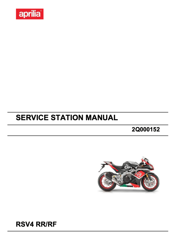 Aprilia RSV4 RR Service Manual (2015-16)