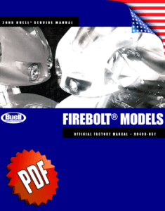 Buell XB9R/XB12R Firebolt Service Manual (2005)