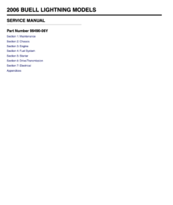 Buell Lightning Models 2006