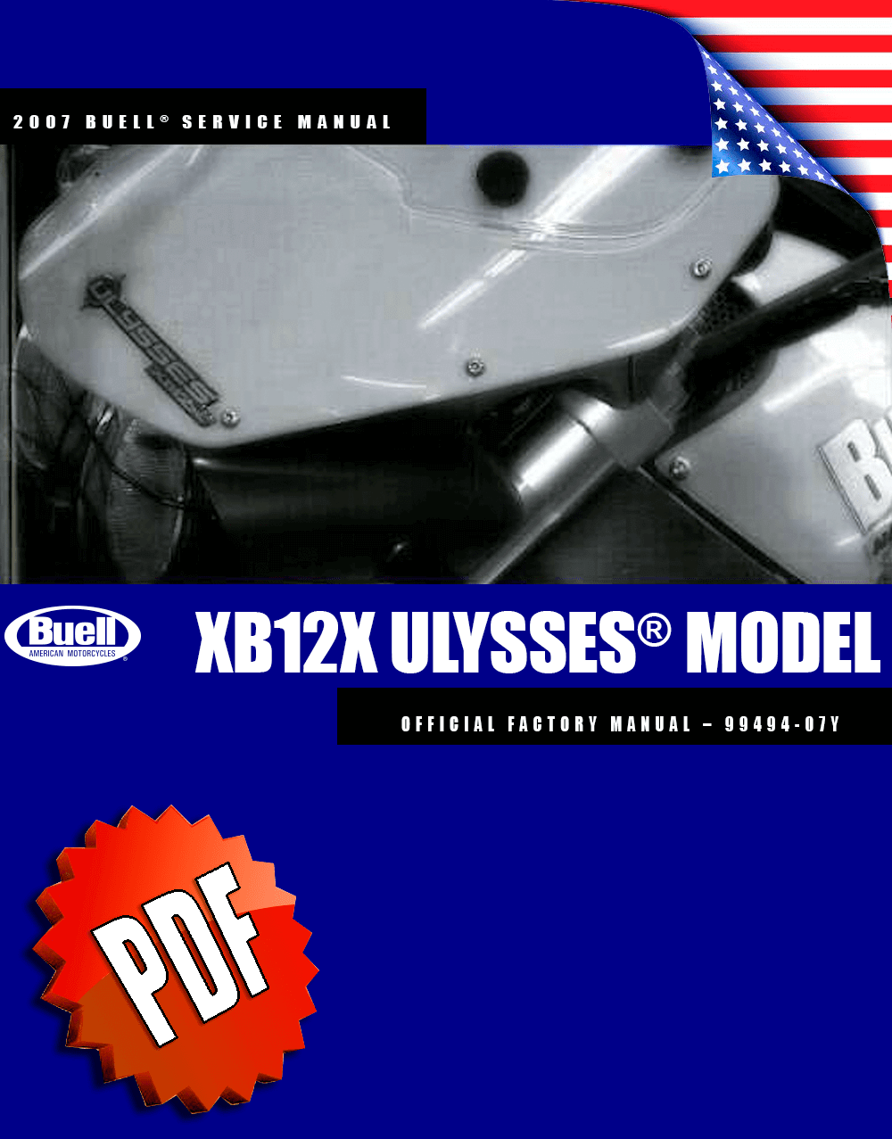Buell XB12X Ulysses models 2007 Service Manual original motorcycle manufacturer's PDF repair manual download