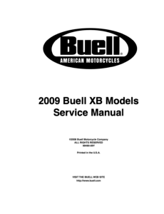 Buell XB Models 2009
