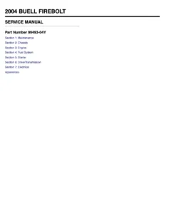 Buell XB9R/XB12R Firebolt 2004