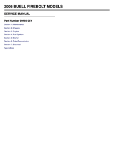 Buell XB9R/XB12R Firebolt 2006