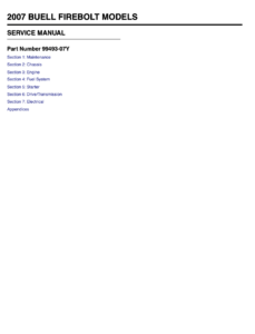 Buell XB9R/XB12R Firebolt 2007