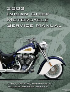 Indian Motorcycle “Gilroy” Chief Repair Manual (2002-03)