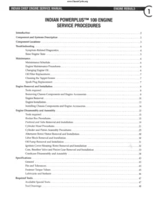Indian Powerplus 100 Engine Service Manual 2002