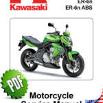 Kawasaki ER-6n models 2012 to 2015 original motorcycle manufacturer's PDF repair manual download
