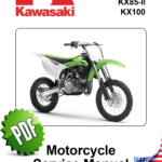 Kawasaki KX85/KX100 models 2014 to present original motorcycle manufacturer's PDF repair manual download