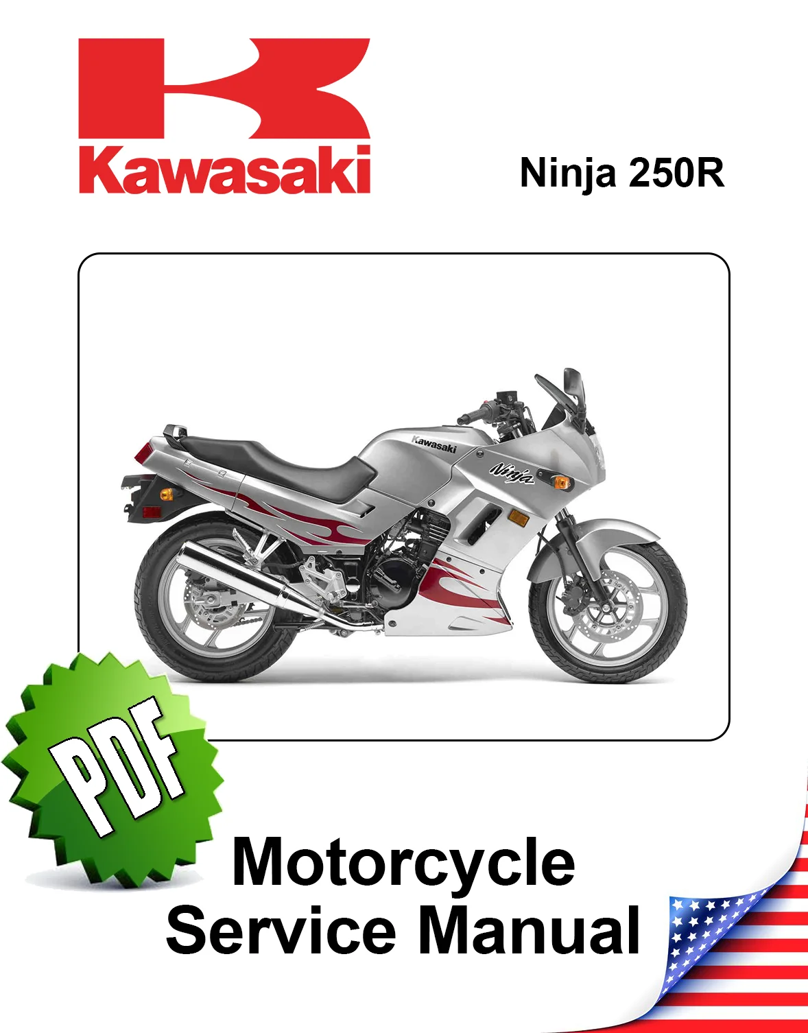 Kawasaki Ninja 250R models 2008 to 2012 original motorcycle manufacturer's PDF repair manual download