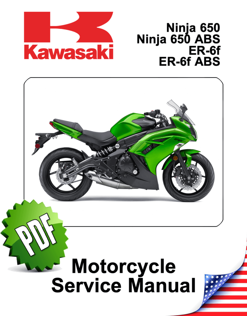 Kawasaki Ninja 650 ER-6f ABS L2-L5 Repair Manual (2012-16)