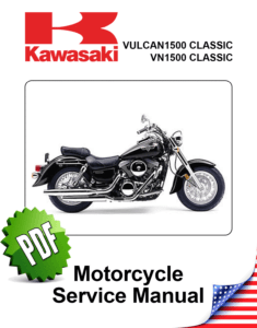 Kawasaki Vulcan VN1500 Classic Carb models 1996 to 2004 original motorcycle manufacturer's PDF repair manual download