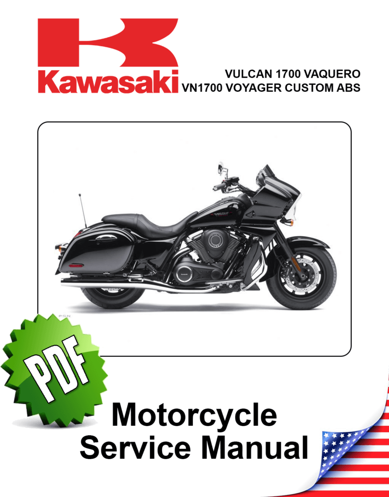 Kawasaki Vulcan VN1700 Vaquero/Voyager Custom Repair Manual (2011-now)