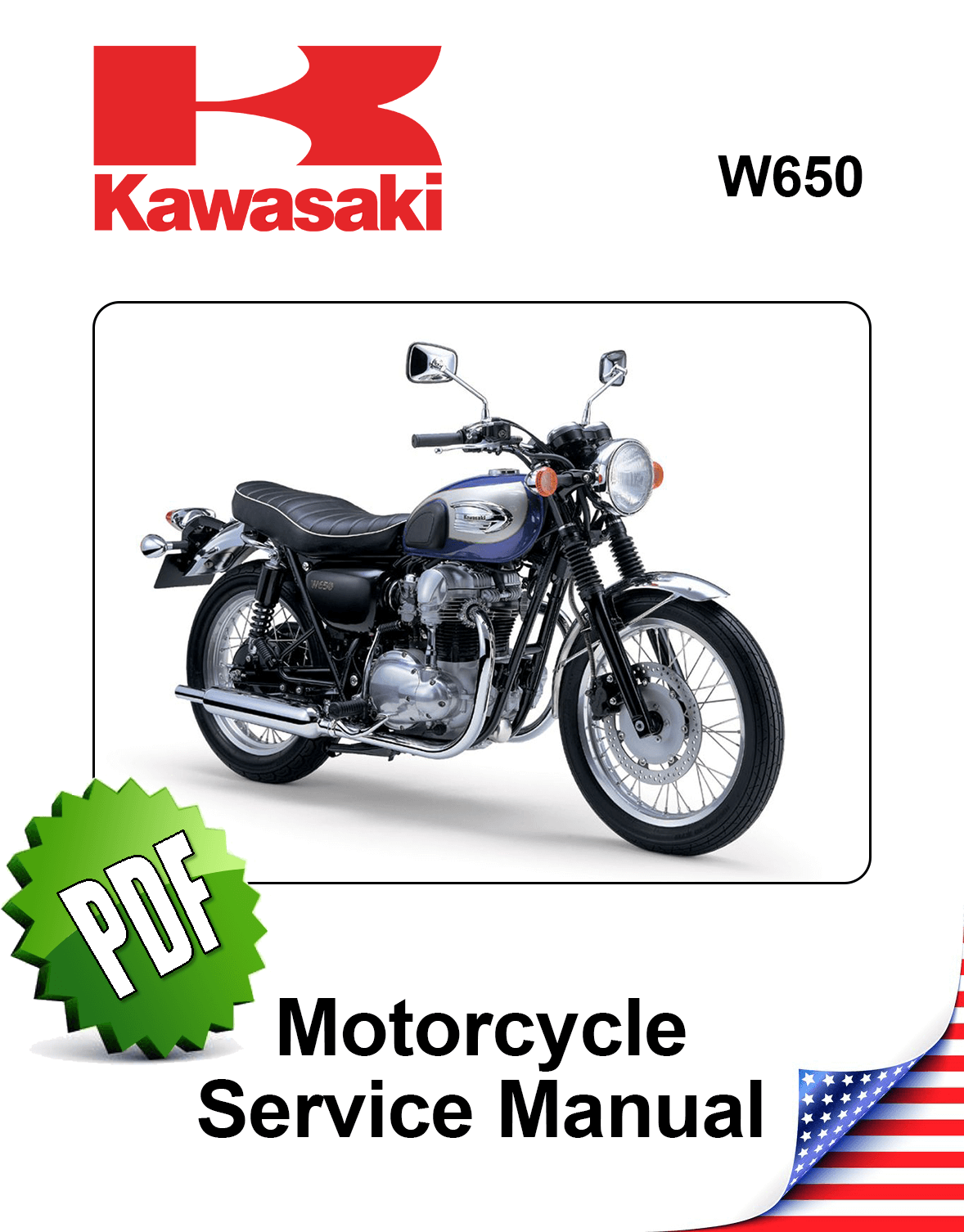 Kawasaki W650 Service Manual 1999 to 2007 PDF download