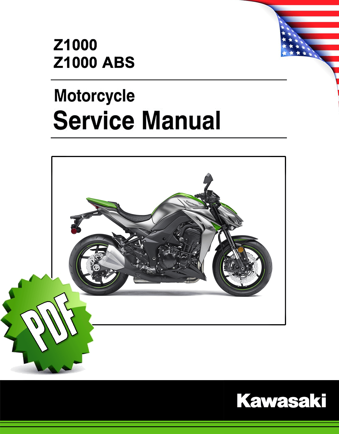2014 2015 2016 Kawasaki Ninja 1000 Z1000SX motorcycle service manual in binder 