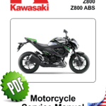 Kawasaki Z800 models 2013 to 2016 original motorcycle manufacturer's PDF repair manual download