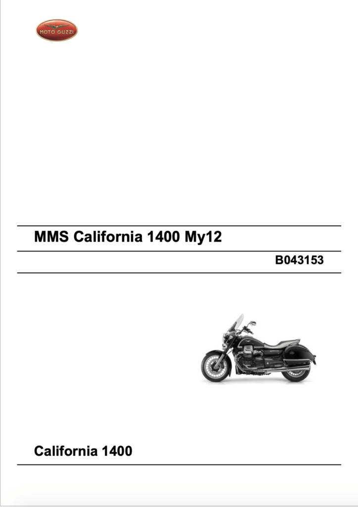 Moto Guzzi California 1400 Repair Manual (2012-13)