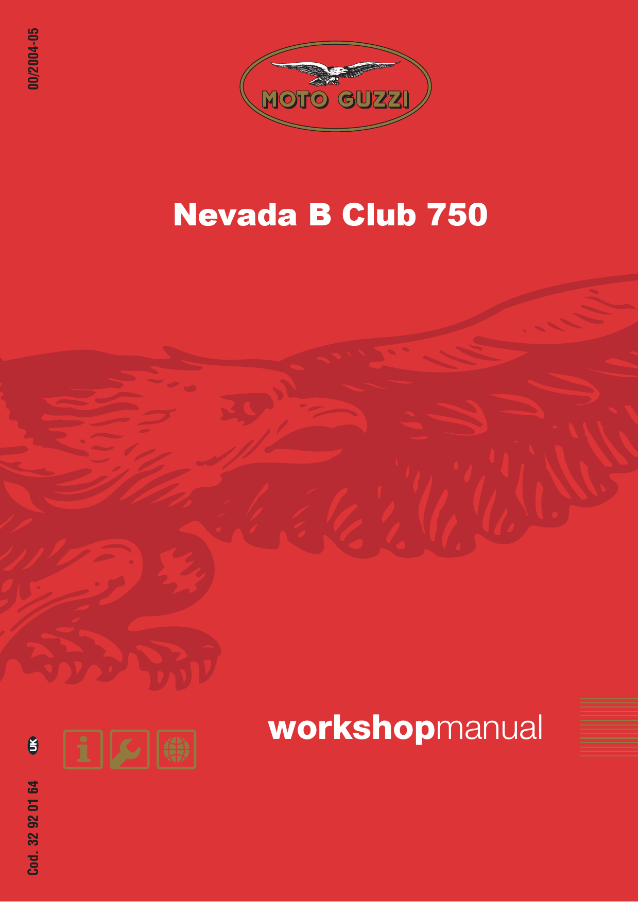 Moto Guzzi Nevada B Club 750 models 1999 to 2004 Service Manual original motorcycle manufacturer's PDF repair manual download
