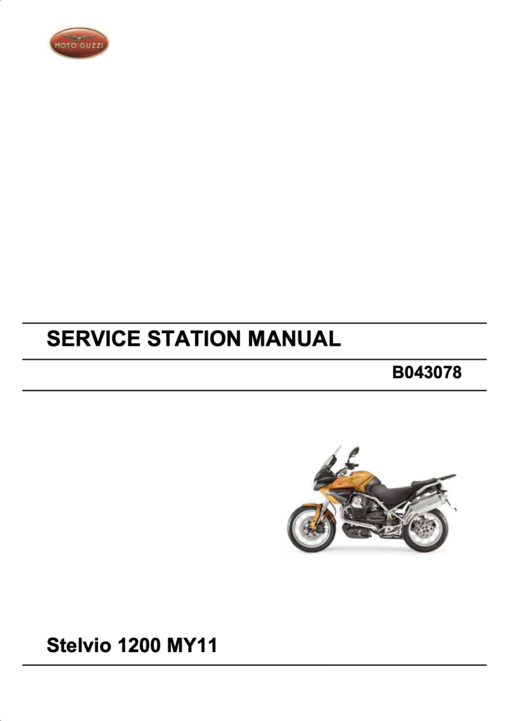 Moto Guzzi Stelvio 1200 MY11 Service Manual (2011)