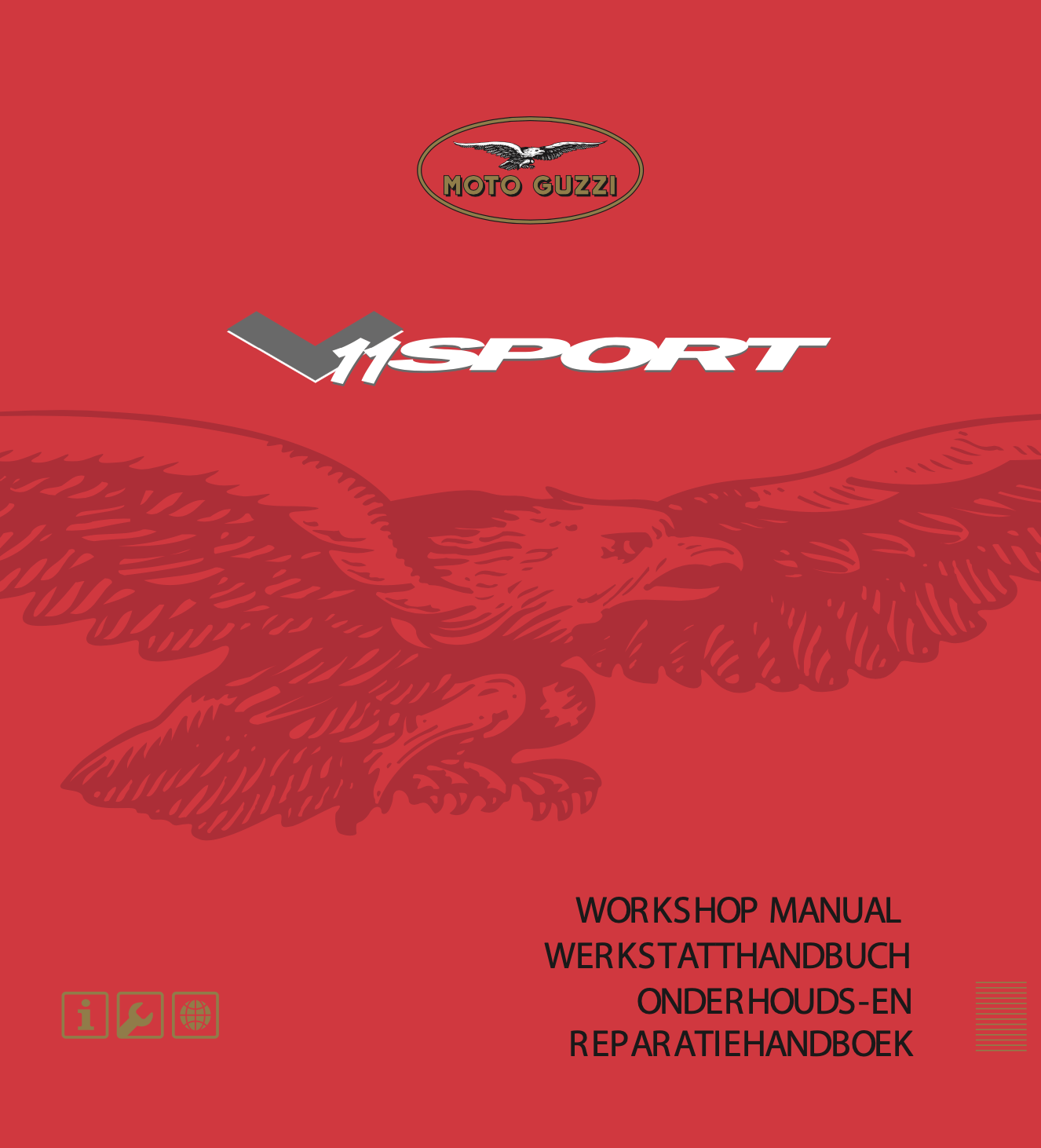 Moto Guzzi V11 models 2003 to 2006 Service Manual original motorcycle manufacturer's PDF repair manual download