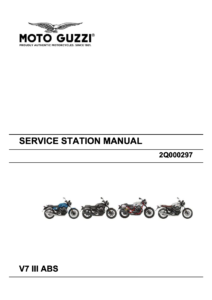 Moto Guzzi V7 III ABS Service Manual (2017-2020)