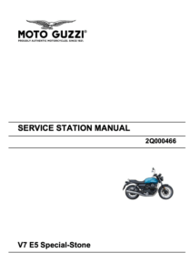 Moto Guzzi V7 Stone & V7 Special E5 Service Manual (2021)
