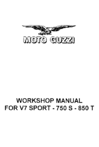 Moto Guzzi V7 Sport, 750 S & 850 T Service Manual (1971-1975)