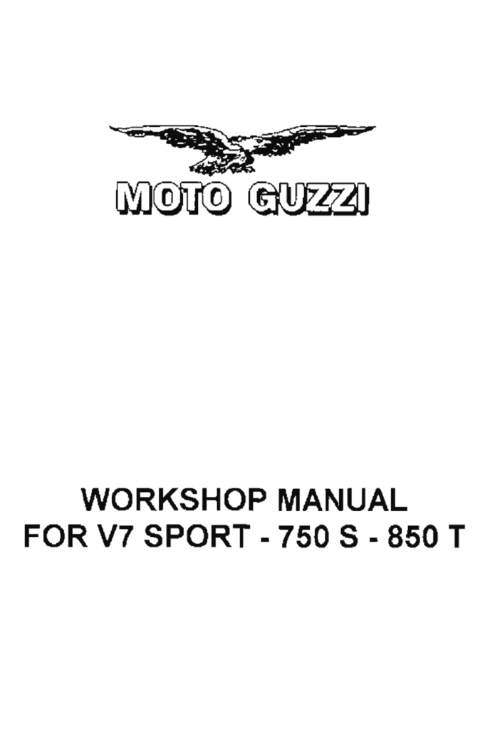 Moto Guzzi V7 Sport 750/850 Repair Manual (1971-77)