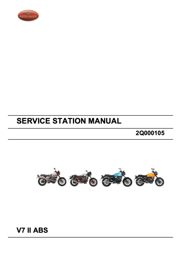 Moto Guzzi V7 II ABS (201420) PDF Service Manuals
