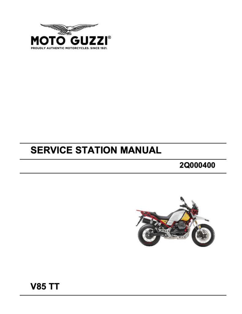 Moto Guzzi V85 TT Repair Manual (2019-now)