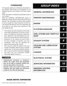Suzuki GSXR1000 Service Manual 2005