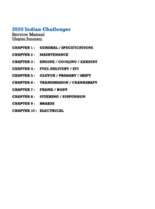 Indian Motorcycle Challenger 2020 to present