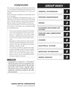 Suzuki GSX-R 600 Repair Manual (2001-03)