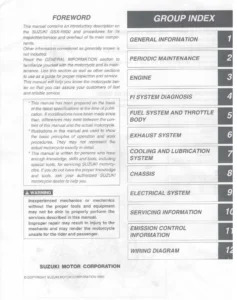 Suzuki GSX-R 600 Repair Manual (2004-05)