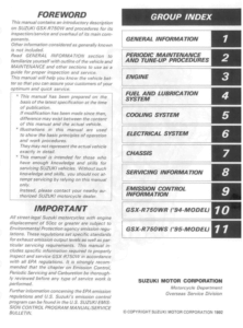 Suzuki GSX-R 750 Repair Manual (1992-95)