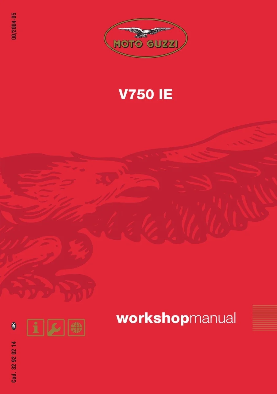 Moto Guzzi Breva V750ie models 2002 to 2009 original motorcycle manufacturer's PDF repair manual download