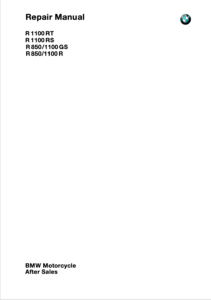 BMW R1100 RT/RS/GS/R R850 GS/R Repair Manual (1993-2001)