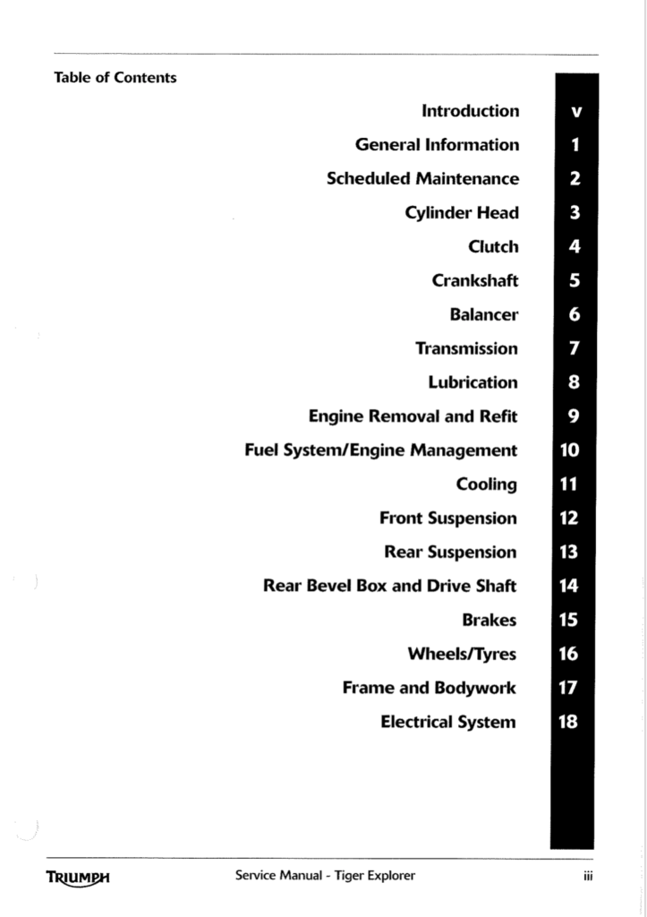 Triumph Tiger Explorer (201216) PDF Service Manuals