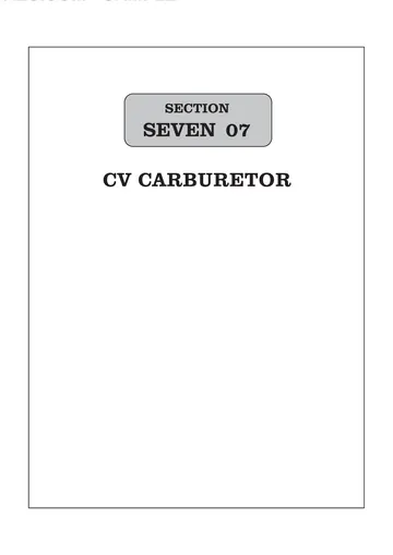 Royal Enfield Classic 500 & 350 Service Manual (2009) Sample Preview: Classic 350 CV carburetor exploded view and component identification