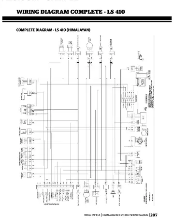 Royal Enfield Himalayan BS III Carburetor Service Manual (2017 Edition) Sample Preview: Complete LS410 Himalayan factory wiring diagram