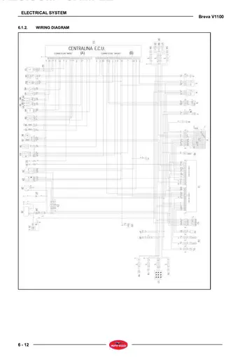 Moto Guzzi Breva V1100 Service Manual (2005-2007) Sample Preview: Complete factory Breva V1100 wiring diagram