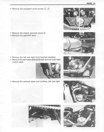Suzuki VZ800 Marauder Service Manual (1997-2004) Sample Preview: Engine removal procedure with factory component photographs