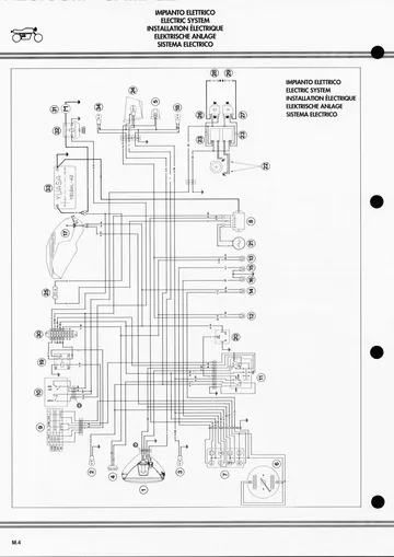 Ducati Monster M900 Desmodue Service Manual (1992-1998) Sample Preview: Factory complete electrical-system wiring diagram for the carbureted Monster M900