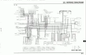 Honda VTR1000F SuperHawk Service Manual (1998-2003) Sample Preview: Complete factory wiring diagram covering ignition, charging, starting, lighting and control circuits