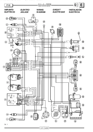 Malaguti F15 FireFox Service Manual (1998) Sample Preview: Malaguti F15 complete electrical wiring diagram