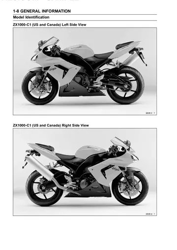 Kawasaki Ninja ZX-10R Mk1 Repair Manual (2004-2005) Sample Page