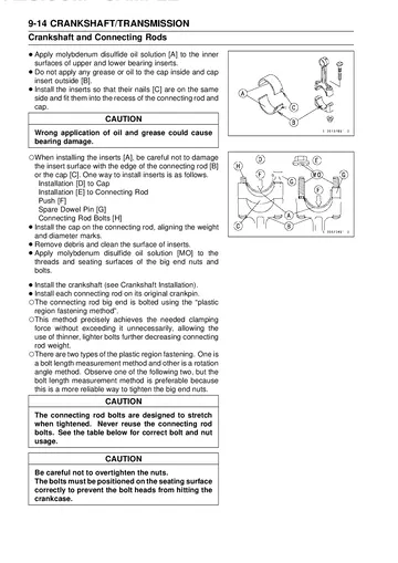Kawasaki Z1000 / Z1000 ABS Service Manual (2007–2009) Sample Preview: Crankshaft and Connecting Rod Service