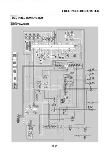 Yamaha FZ1-N / FZ1-S Fazer Service Manual (2006) Sample Preview: Electronic fuel-injection system circuit diagram from the electrical diagnostics chapter